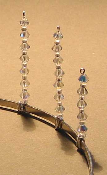 Crystal Spikes Tiara Detail